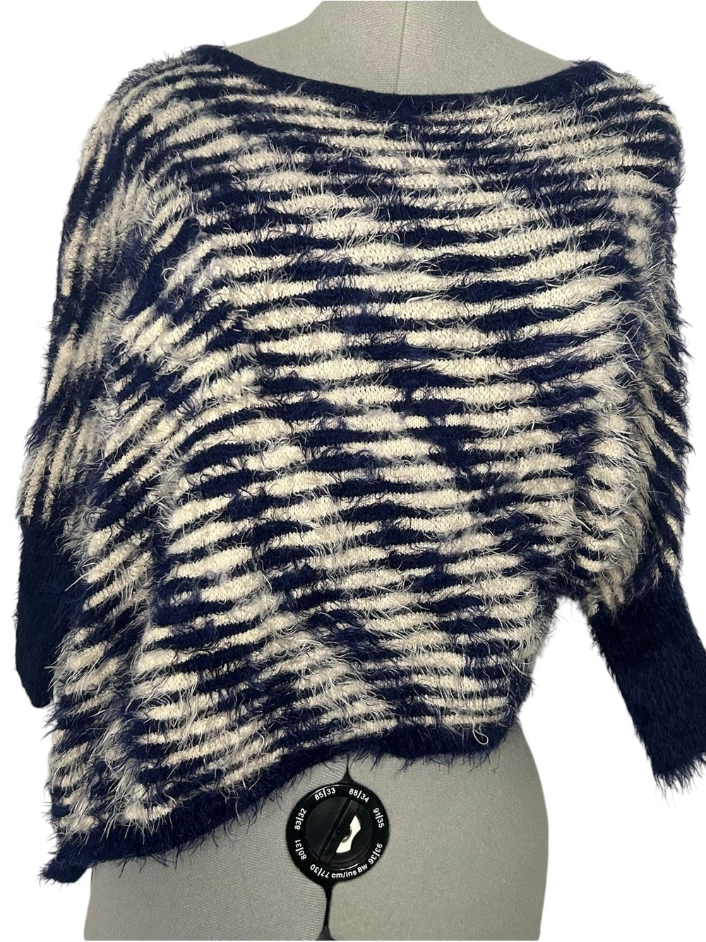 Tesori Blue and White Striped Sweater